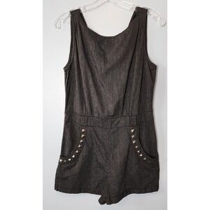 Miley Cyrus Max Azria Studded Romper Striped Sleeveless Casual‎ Size M EUC